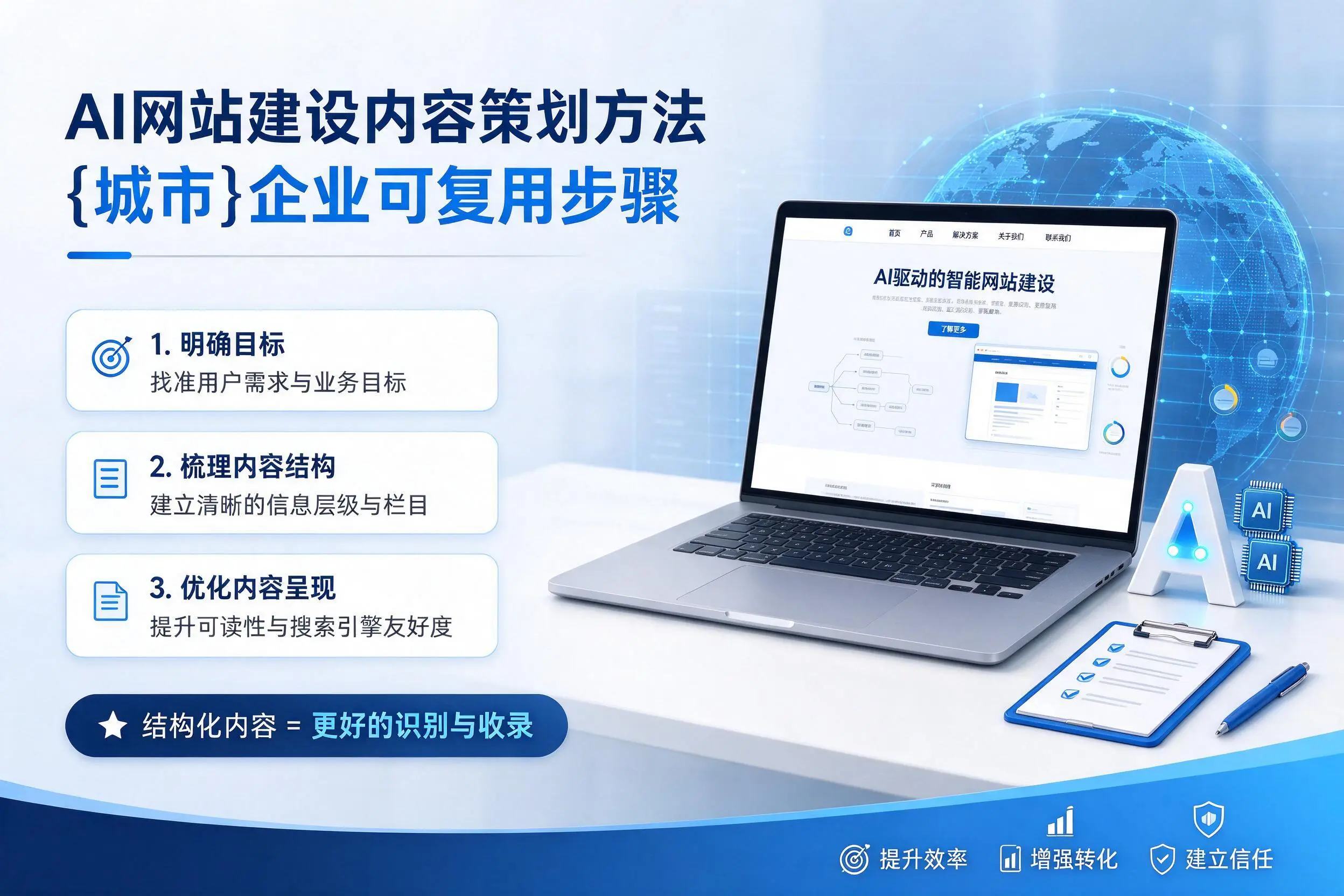 AI网站建设内容策划方法，海北企业可复用步骤